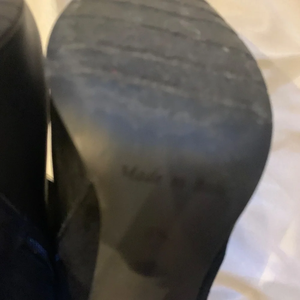 Black Leather/Suede OTK Boots sz 8.5